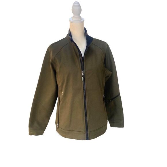Arborwear Women’s Stretch Cambium Olive Green Zip-Up Jacket Size Large - Picture 1 of 12